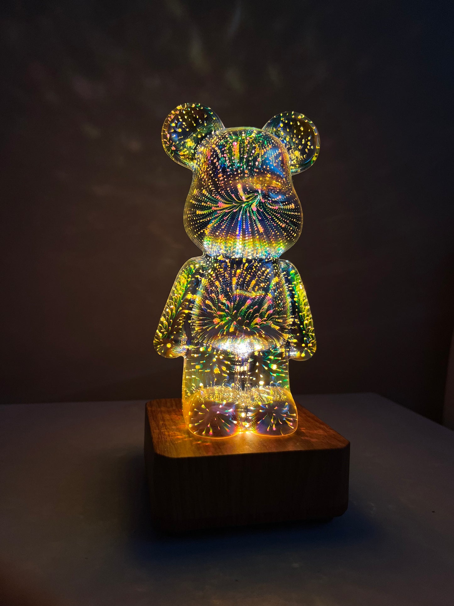 LED Firework Bear 3D - Night Light